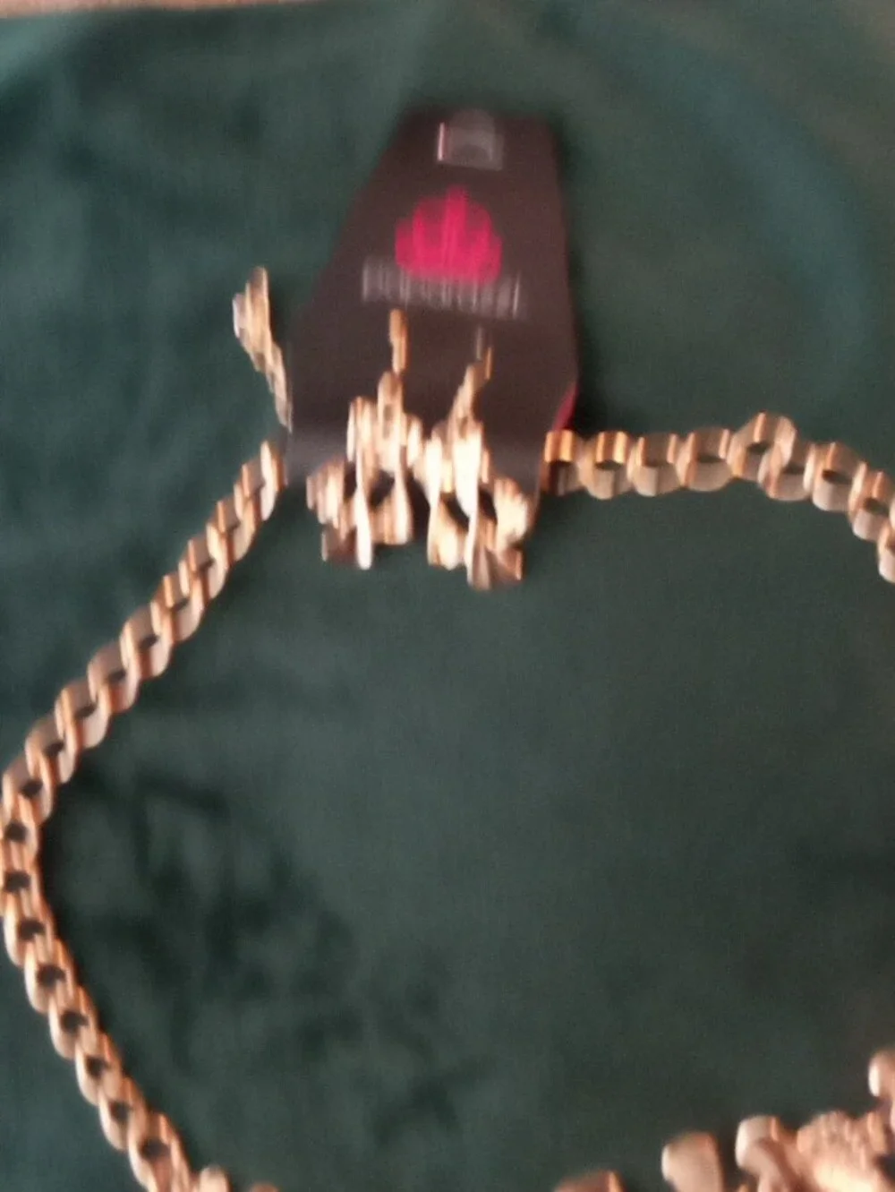 paparazzi Shiny Gold Sculptural Fan Necklace with Earrings